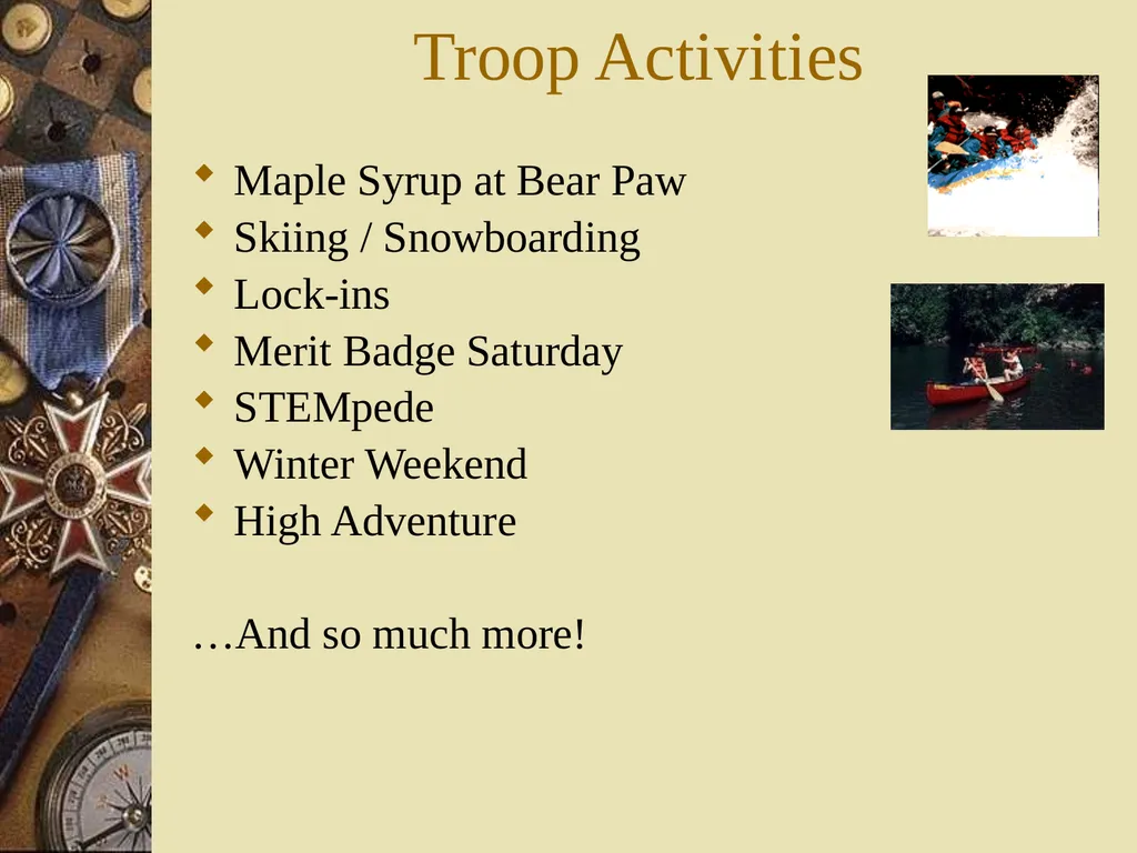 Scouts BSA New Parent Orientation Troops 1041 & - slide 25 of 37
