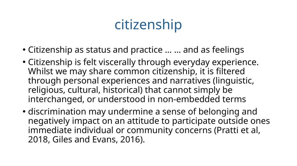 Recognition and representation of citizenship in - slide 2 of 10