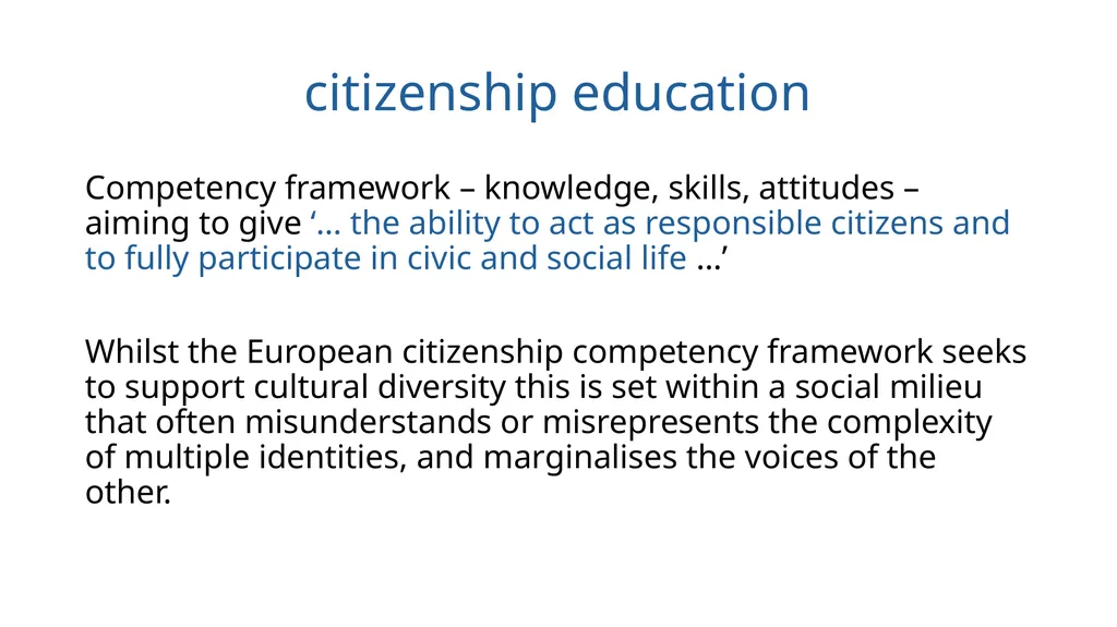 Recognition and representation of citizenship in - slide 3 of 10