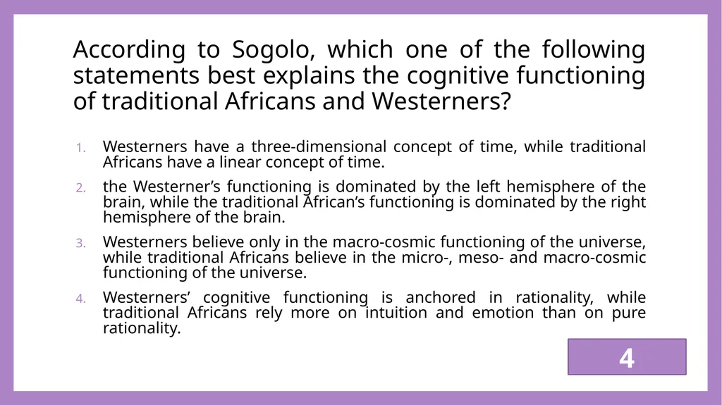 African Perspectives PYC2601 Which of the - slide 17 of 64