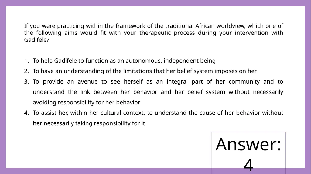 African Perspectives PYC2601 Which of the - slide 52 of 64
