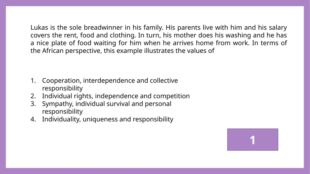 African Perspectives PYC2601 Which of the - slide 25 of 64