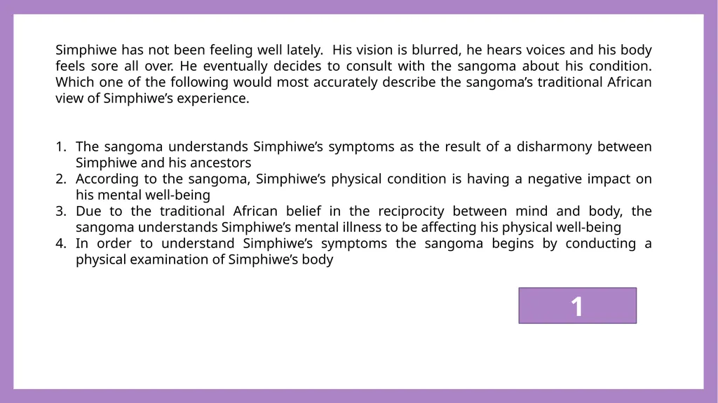 African Perspectives PYC2601 Which of the - slide 34 of 64
