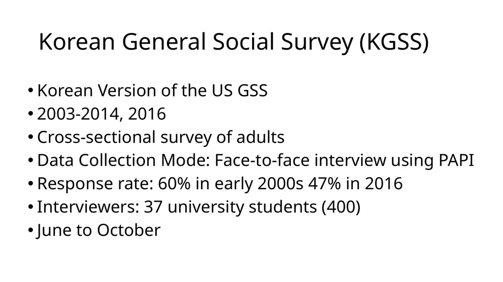 Measuring religion in South Korea: the Korean - slide 3 of 20