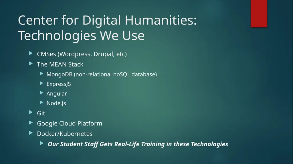 Digital Humanities What in the world is that? Why - slide 9 of 10