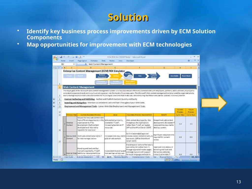 Enterprise Content Management (ECM) Simulator for - slide 13 of 25