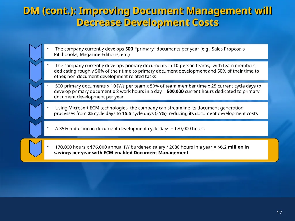 Enterprise Content Management (ECM) Simulator for - slide 17 of 25