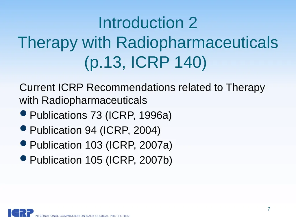 Radiological Protection in Therapy with - slide 7 of 34