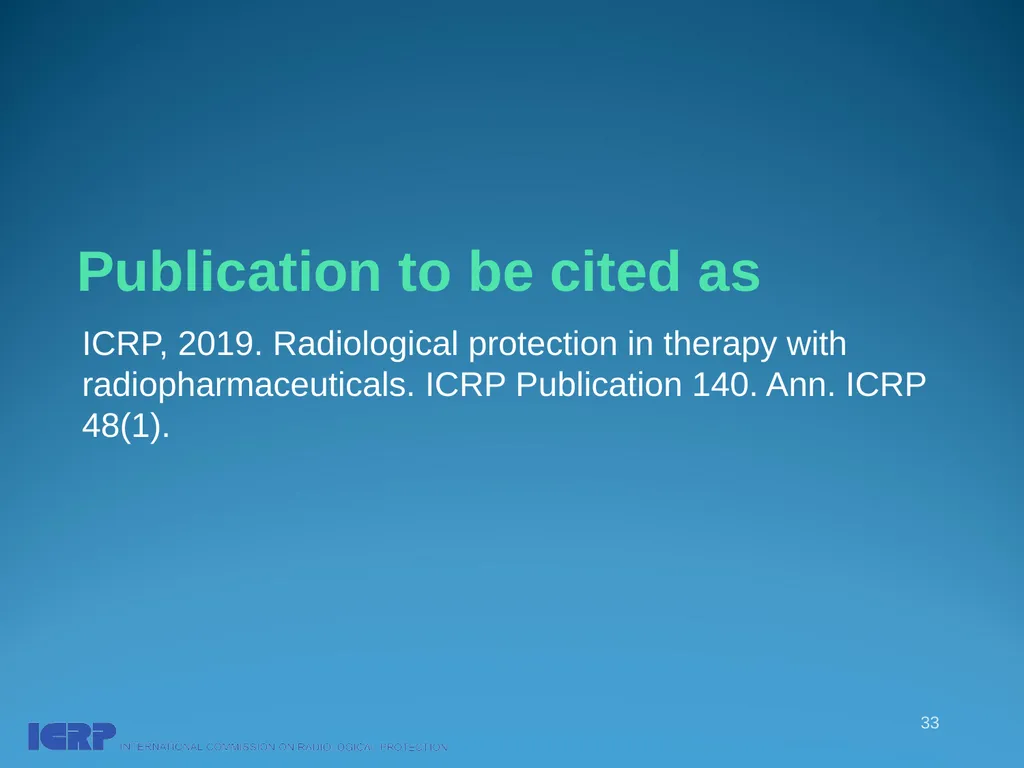 Radiological Protection in Therapy with - slide 33 of 34