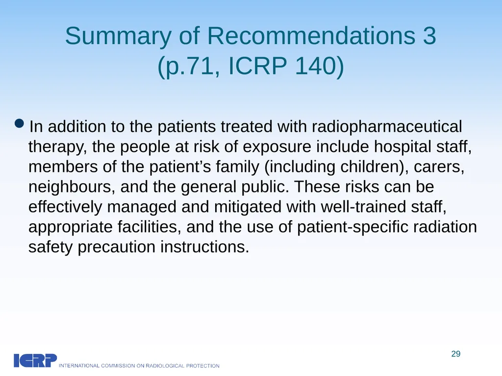 Radiological Protection in Therapy with - slide 29 of 34