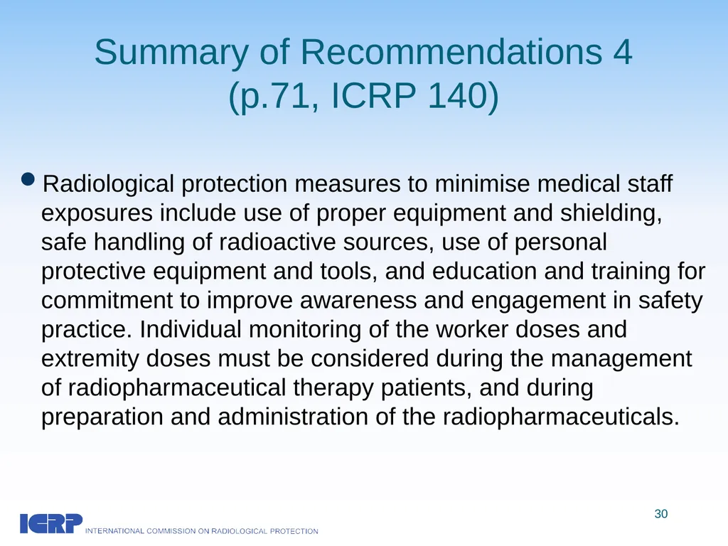 Radiological Protection in Therapy with - slide 30 of 34