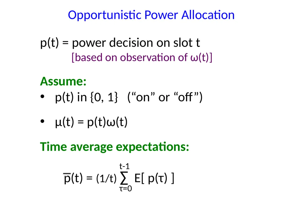 Energy-Aware Wireless Scheduling with Near Optimal - slide 6 of 29
