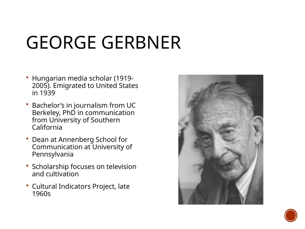 Cultivation Theory Dr. Carroll, COM 415 Theories - slide 2 of 10