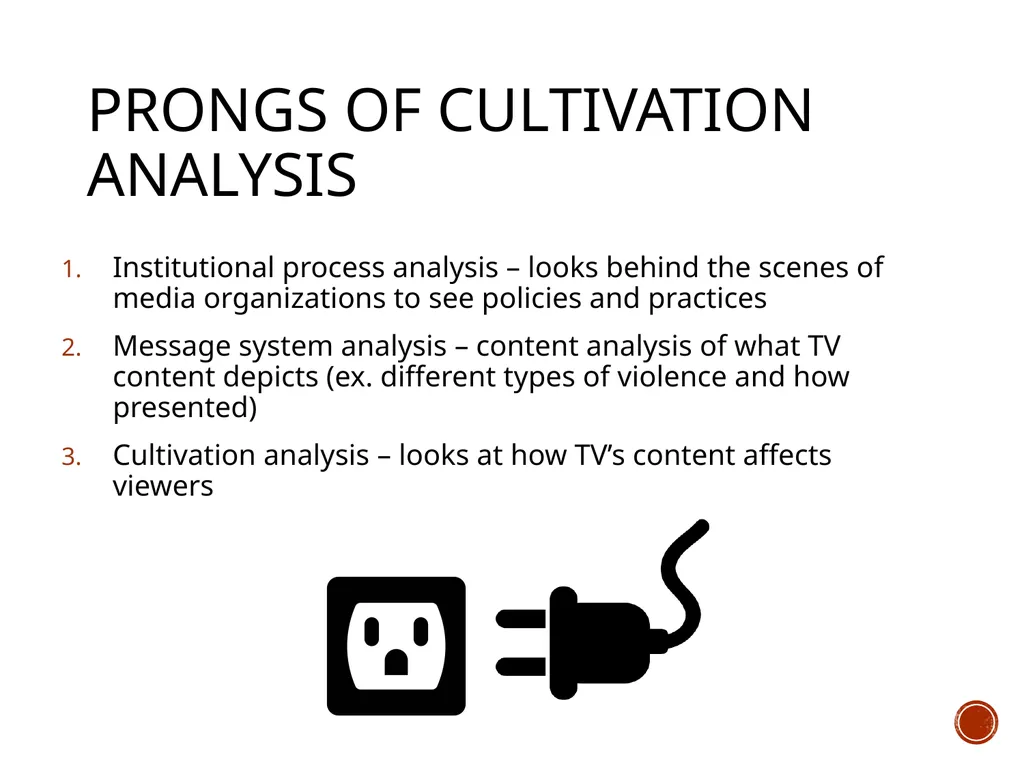 Cultivation Theory Dr. Carroll, COM 415 Theories - slide 5 of 10