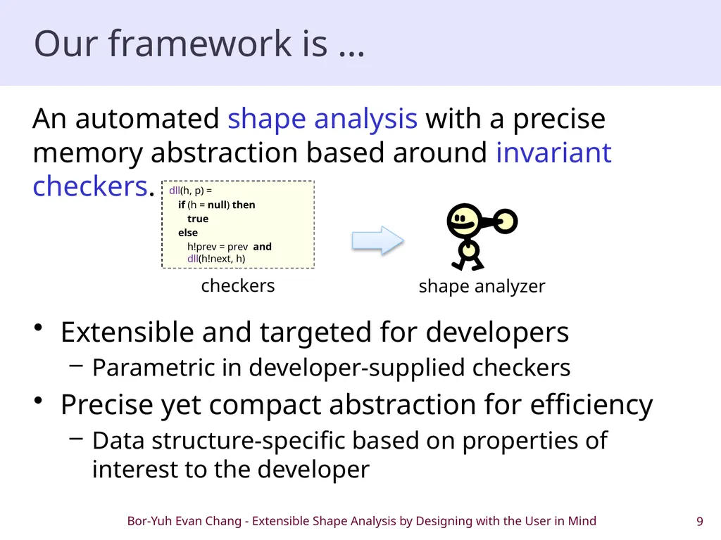 Extensible Shape Analysis by Designing with the - slide 9 of 20