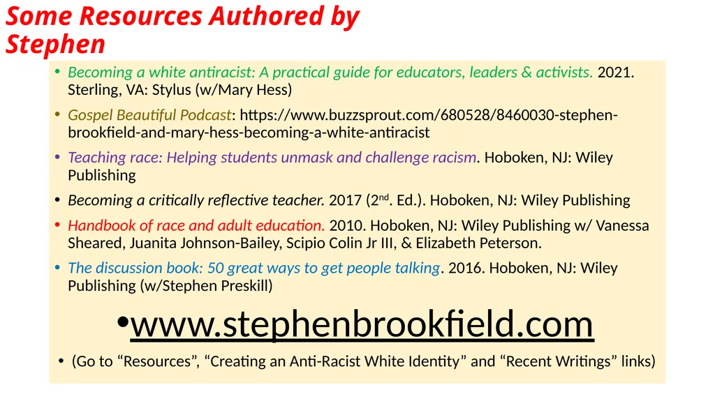 Antiracist Pedagogy: Teaching, Learning, - slide 23 of 26