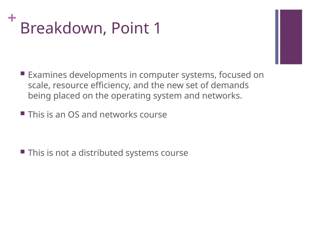 COS 597C Vivek Pai Basic Course Info Computer - slide 5 of 15