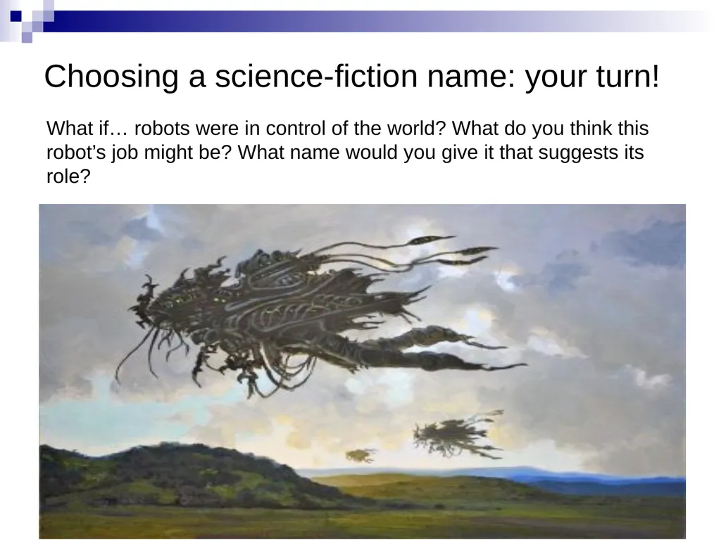 Using nouns to establish genre and setting LEAD - slide 5 of 10