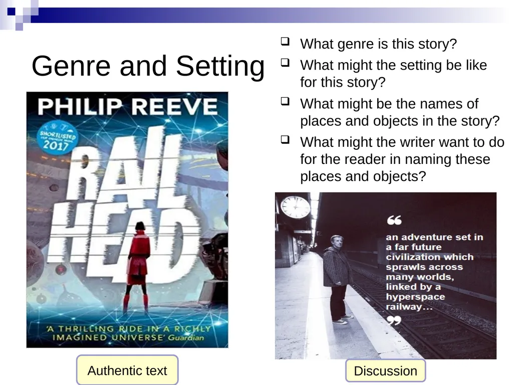 Using nouns to establish genre and setting LEAD - slide 3 of 10