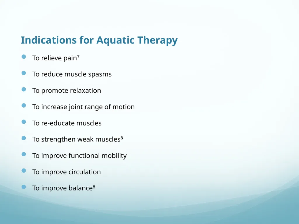 Aquatic Therapy For Neurological Conditions - slide 15 of 38