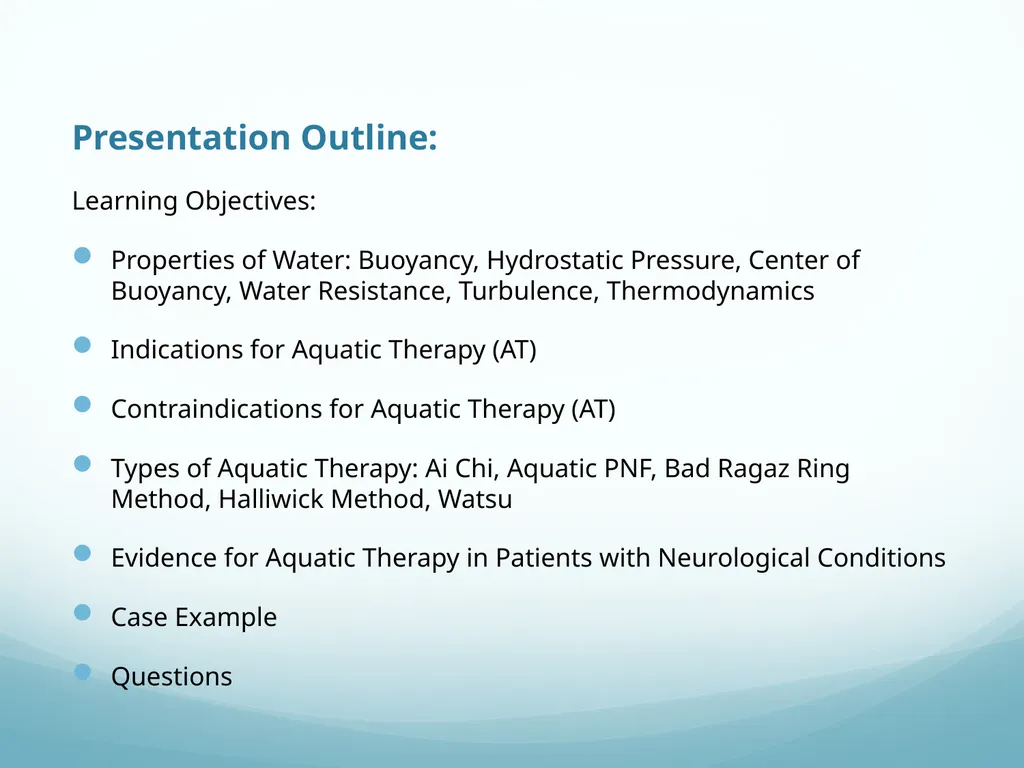 Aquatic Therapy For Neurological Conditions - slide 2 of 38