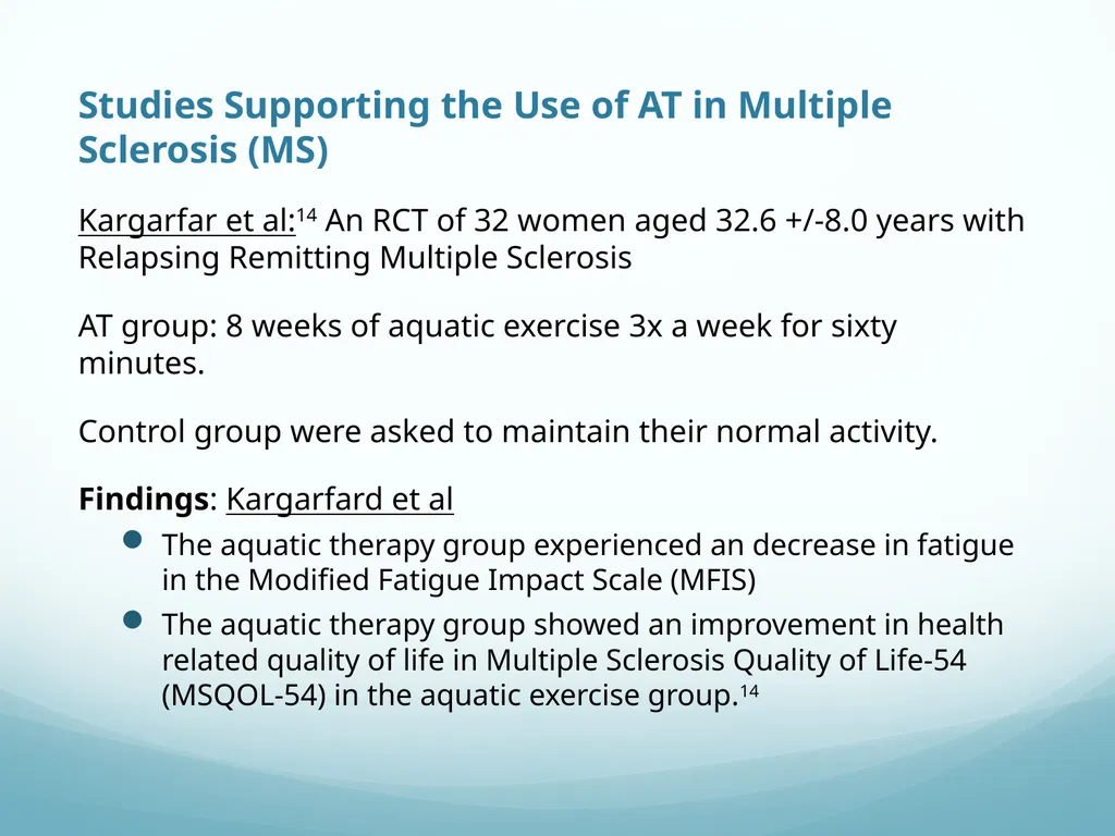 Aquatic Therapy For Neurological Conditions - slide 23 of 38