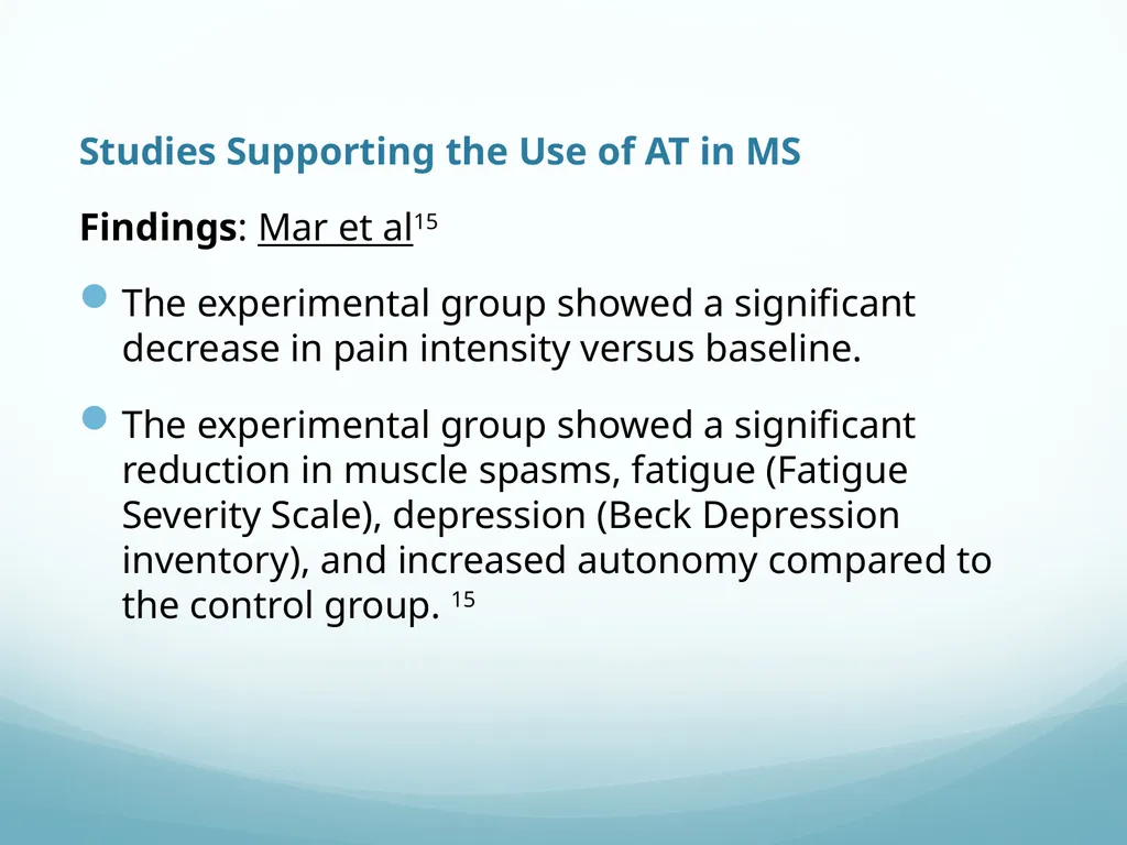 Aquatic Therapy For Neurological Conditions - slide 25 of 38