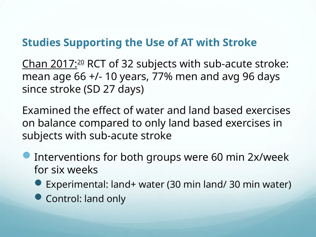 Aquatic Therapy For Neurological Conditions - slide 31 of 38
