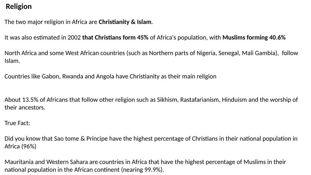 Continent of Africa by Dr James Sambo Brief - slide 12 of 17