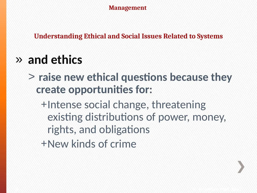 MANAGEMENT of INFORMATION Ethical and Social - slide 5 of 34