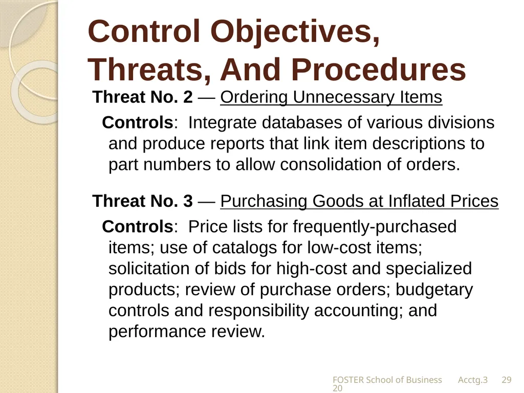 The Expense Cycle: Purchasing to Cash Payments - slide 29 of 38
