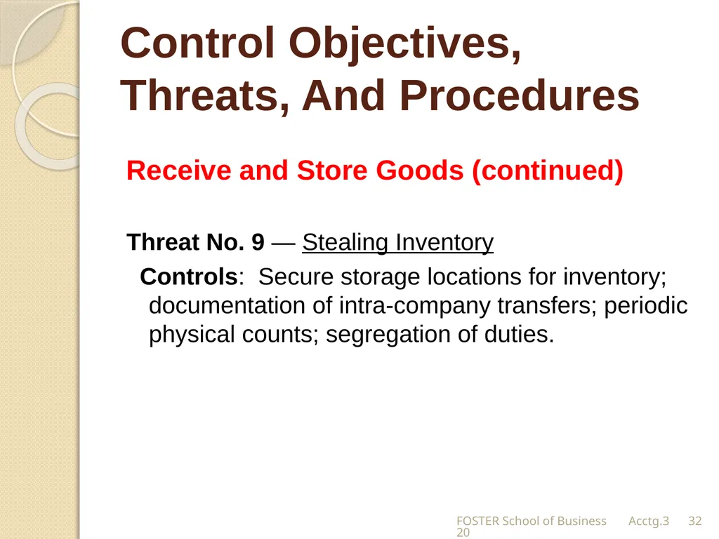 The Expense Cycle: Purchasing to Cash Payments - slide 32 of 38