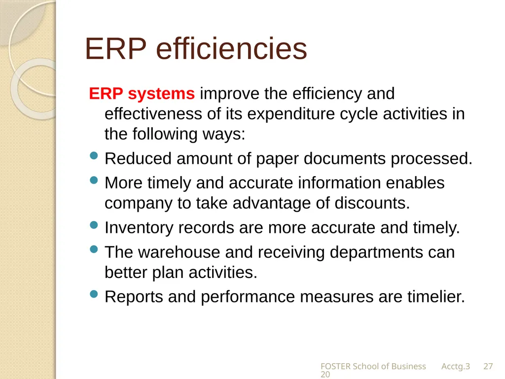 The Expense Cycle: Purchasing to Cash Payments - slide 27 of 38