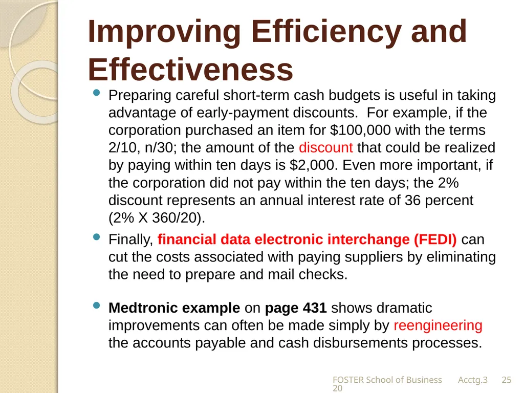 The Expense Cycle: Purchasing to Cash Payments - slide 25 of 38