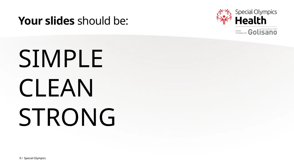The Special Olympics powerpoint template Some tips - slide 9 of 11