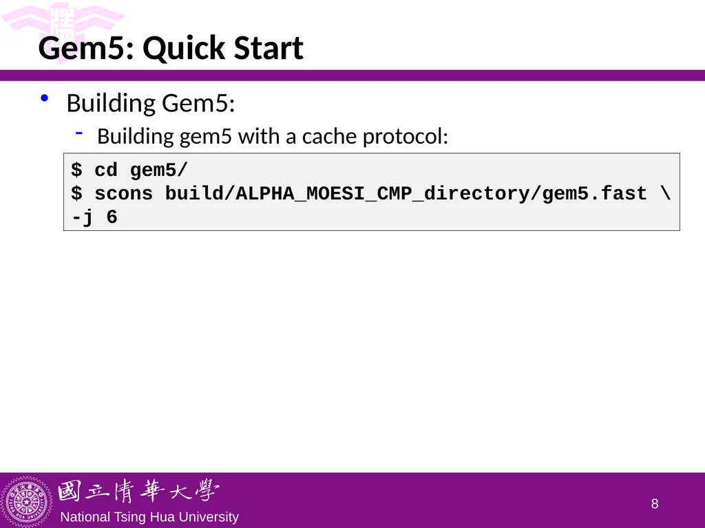 CS5100 Advanced Computer Architecture Installing - slide 8 of 16