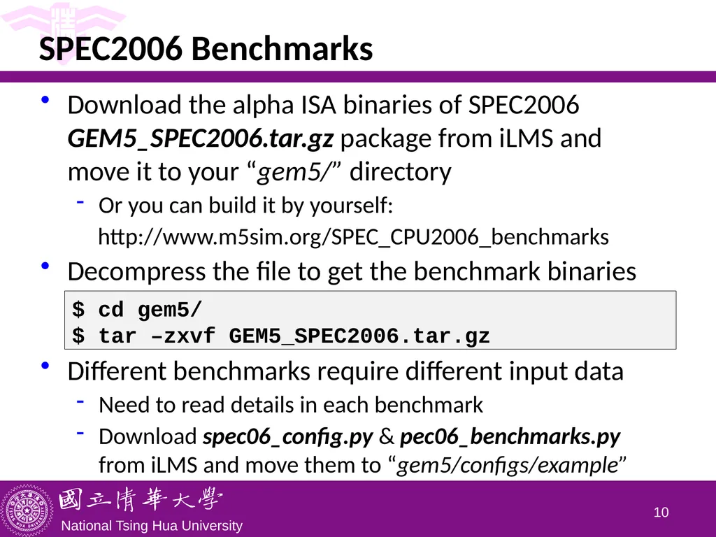 CS5100 Advanced Computer Architecture Installing - slide 10 of 16