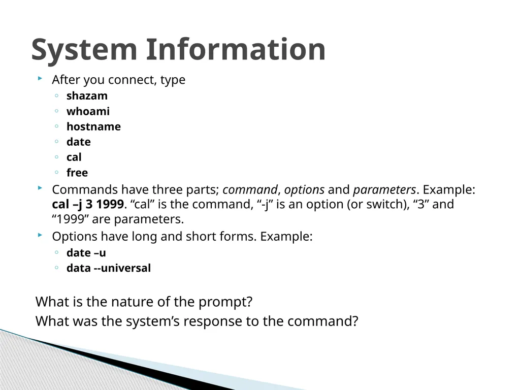 Introduction to Linux “Linux at the Command Line” - slide 26 of 53