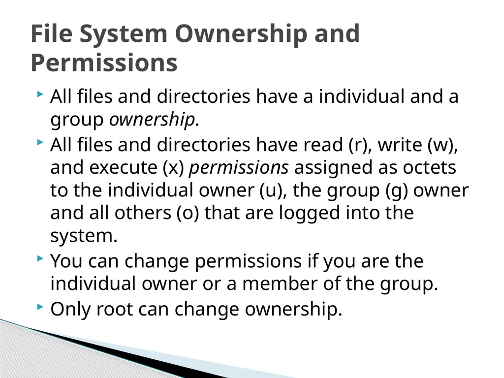 Introduction to Linux “Linux at the Command Line” - slide 41 of 53