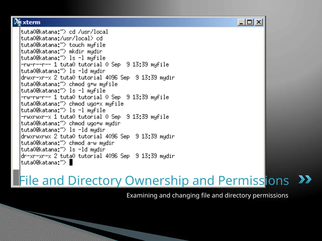 Introduction to Linux “Linux at the Command Line” - slide 44 of 53