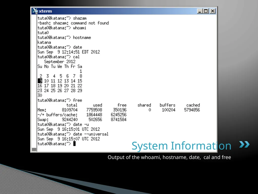 Introduction to Linux “Linux at the Command Line” - slide 27 of 53