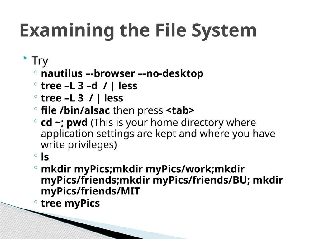 Introduction to Linux “Linux at the Command Line” - slide 34 of 53