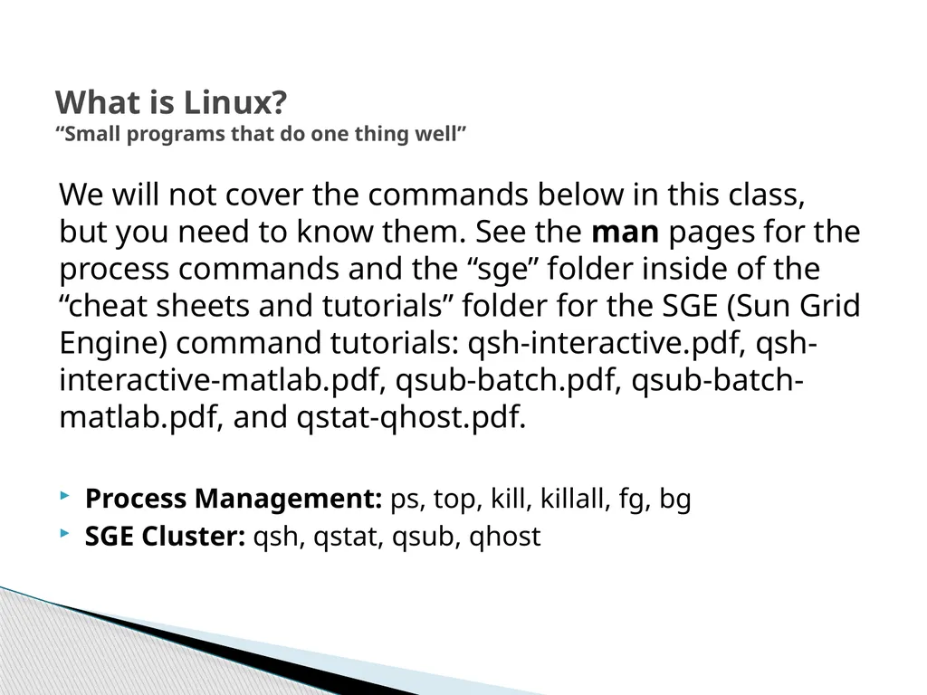Introduction to Linux “Linux at the Command Line” - slide 11 of 53