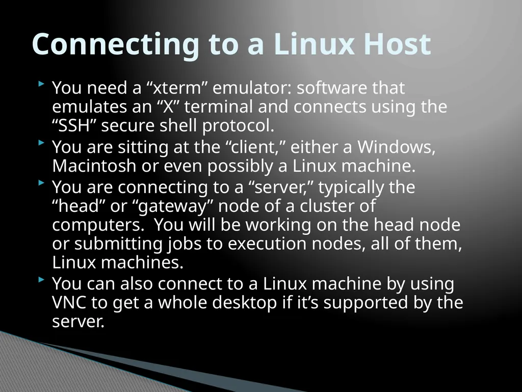 Introduction to Linux “Linux at the Command Line” - slide 12 of 53