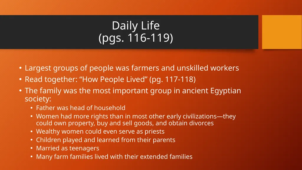 ANCIENT EGYPT Chapter 5 Lesson 1: The Nile River - slide 23 of 23