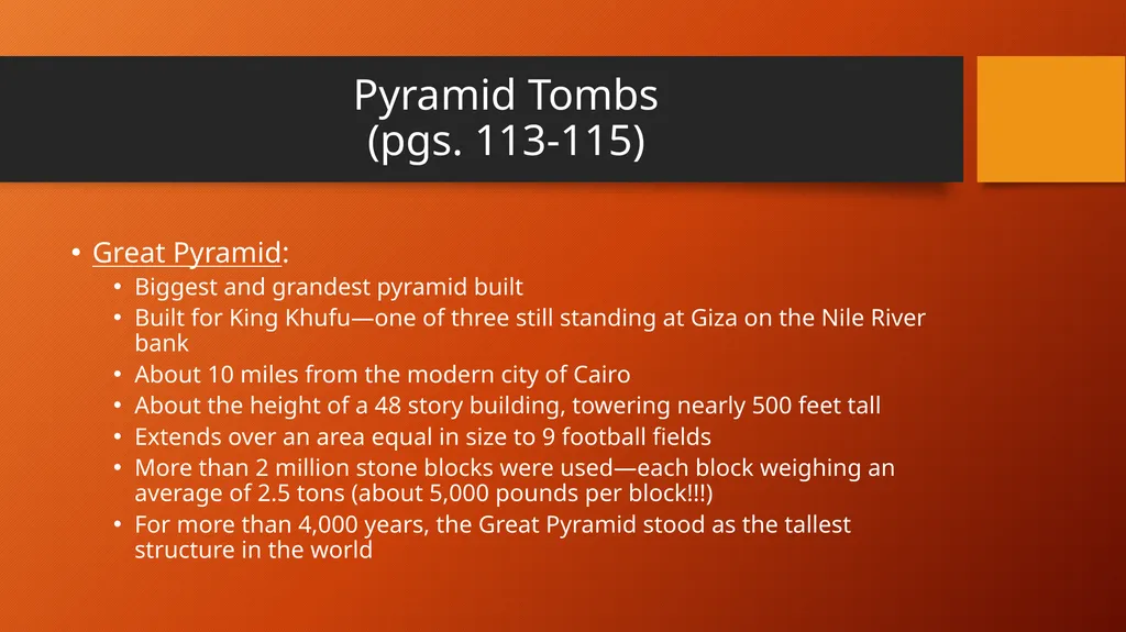 ANCIENT EGYPT Chapter 5 Lesson 1: The Nile River - slide 21 of 23