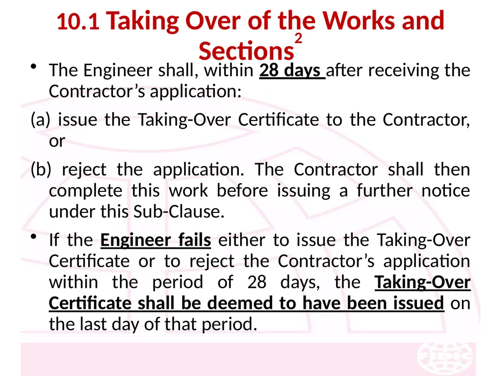 FIDIC Conditions of Contract for Construction - slide 130 of 250