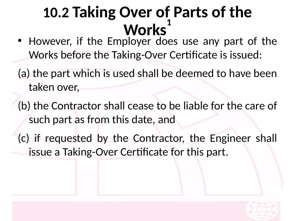 FIDIC Conditions of Contract for Construction - slide 131 of 250