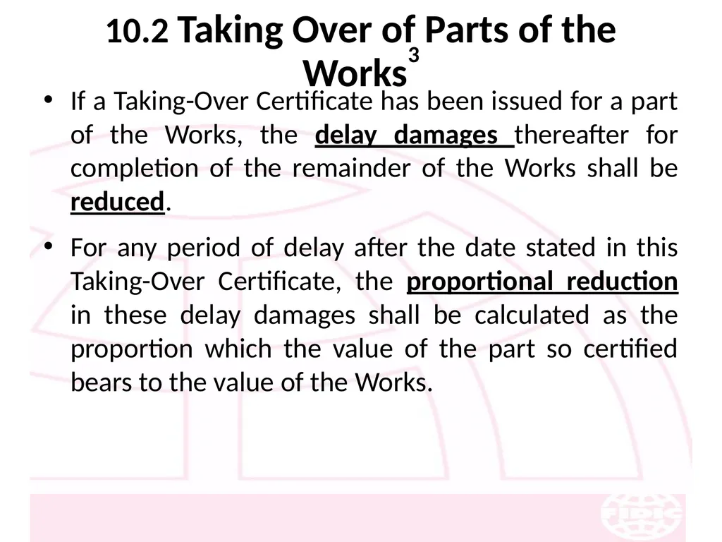 FIDIC Conditions of Contract for Construction - slide 133 of 250