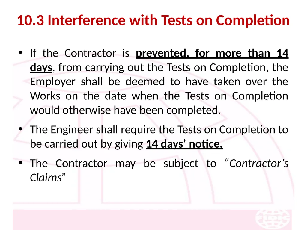 FIDIC Conditions of Contract for Construction - slide 134 of 250